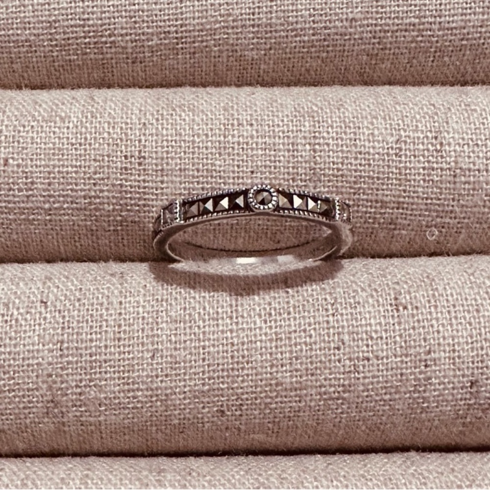 Judith Jack | Ring | Crystal & Marcasite Band | Whimsgoth | 90s | Classic | 20s